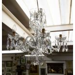 WATERFORD CRYSTAL 5 BRANCH CHANDELIER