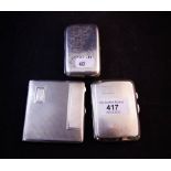 3 SILVER MACHINE TURNED CIGARETTE CASES