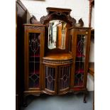 MAHOGANY ART NOUVEAU SHAPED FRONT CHIFFONIERE