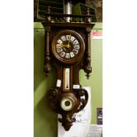 CARVED CLOCK BAROMETER