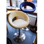 2 REVOLVING CHROME STOOLS