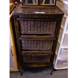 3 DRAWER CHEST WITH BASKET DRAWERS