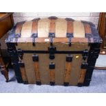 METAL BOUND DOME TOP TRUNK