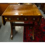 NEAT INLAID MAHOGANY SOFA TABLE