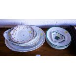 SPODE CHRISTMAS PLATES + LOT OF OVAL PLATES