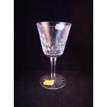 6 WATERFORD LISMORE WINE GOBLETS