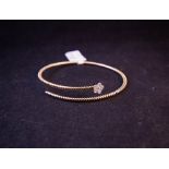 18K GOLD FLEX BRACELET .1CT TOTAL DIAMOND, 4.