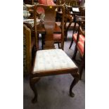 PAIR OF QUEEN ANNE MAHOGANY DINING CHAIRS