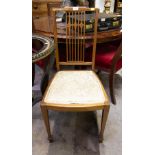 PAIR OF INLAID MAHOGANY BEDROOM CHAIRS