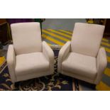 2 CREAM ARM CHAIRS