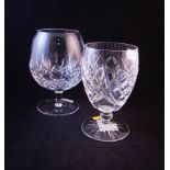 4 WATERFORD DONEGAL GOBLETS + 2 BRANDY GLASSES