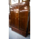 INLAID MAHOGANY 2 DOOR WARDROBE