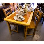 TILE TOP KITCHEN TABLE + 4 CHAIRS