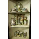 COLLECTION OF FAMILE ROSE VASES,