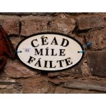 CAST IRON - CEAD MILE FAILTE SIGN 26CM W