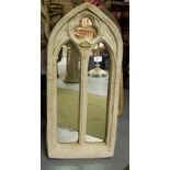 PAIR OF ARCH TOP STONE MIRROR 78" HIGH