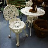 ORNATE GARDEN TABLE + 2 CHAIRS