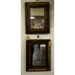 PAIR OF VINTAGE STYLE TIMBER MIRRORS 64H X 49W CM