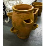 PAIR OF TERRACOTTA HERB POTS 52CM H