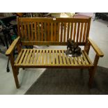 FOLDING WOODEN GARDEN SEAT