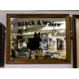 BLACK + WHITE ADVERTISING MIRROR 68 X 52