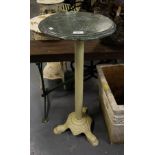 CAST BASE MARBLE TOP TABLE - GREEN.