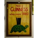 GUINNESS ADVERTISING FRAMED BOARD 82H X 60W CM