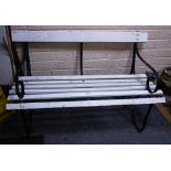 METAL END GARDEN SEAT 140CM