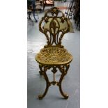 ORNATE GILT METAL CHAIR