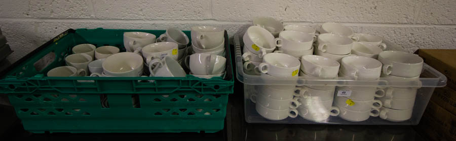 LARGE QUANTITY OF WHITE CROCKERY