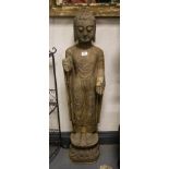 CARVED STONE BUDDHA AF - 122CM HIGH