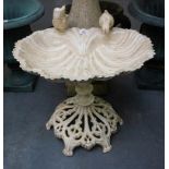 LOW CAST IRON BIRD BATH.