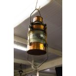 VINTAGE COPPER SHIPS LAMP