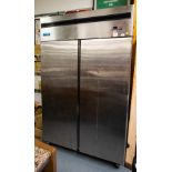 UNIFROST 2 DOOR TALL STAINLESS STEEL FRIDGE 210H X 130W X 80D