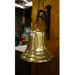 BRASS WALL BELL 40CM H