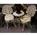 CAST IRON GARDEN TABLE + 2 CHAIRS