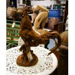 CAST IRON COCKEREL 53CM H