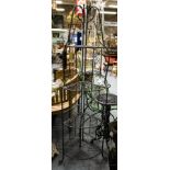 DECORATIVE CORNER 4 TIER METAL SHELF 170CM H