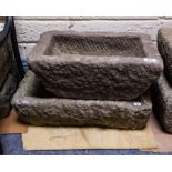 2 STONE TROUGHS