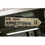 OLD CAST ANNESTOWN ROAD SIGN 1 3/4 MI.