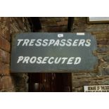 TRESPASSERS SIGN