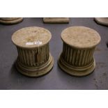 PAIR OF ROUND MINI COLUMN PLINTHS