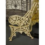 PAIR OF ORNATE CAST IRON SEAT ENDS