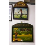 2 FISHING SCENES PUB ADVERTISEMENT 58 X 50CM