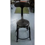 6 METAL INDUSTRIAL CHAIRS