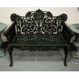 ORNATE CAST RAMS HEAD SEAT.