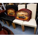 2 + 2 LEATHER STYLE DINING CHAIRS