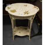 FRENCH 2 TIER CAST IRON TABLE