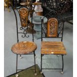 2 ORNATE FOLDING CHAIRS