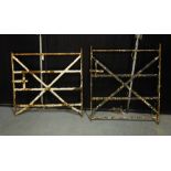 2 SMALL METAL GARDEN GATES 90CM L EACH